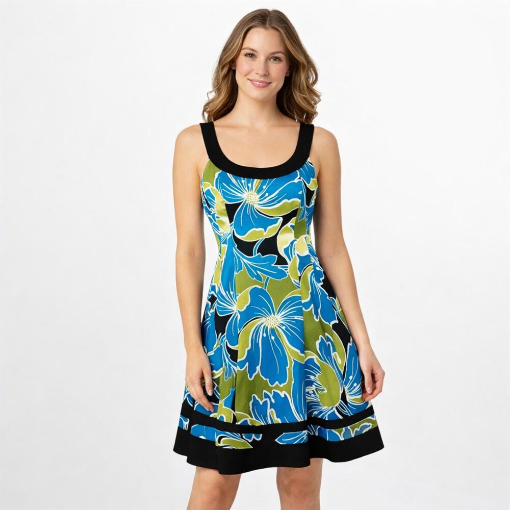 New Directions Floral Fit & Flare Dress – Size 8P Petite